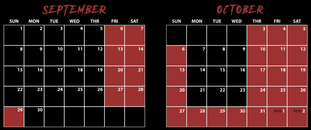 HOS dates 2024 busch gardens